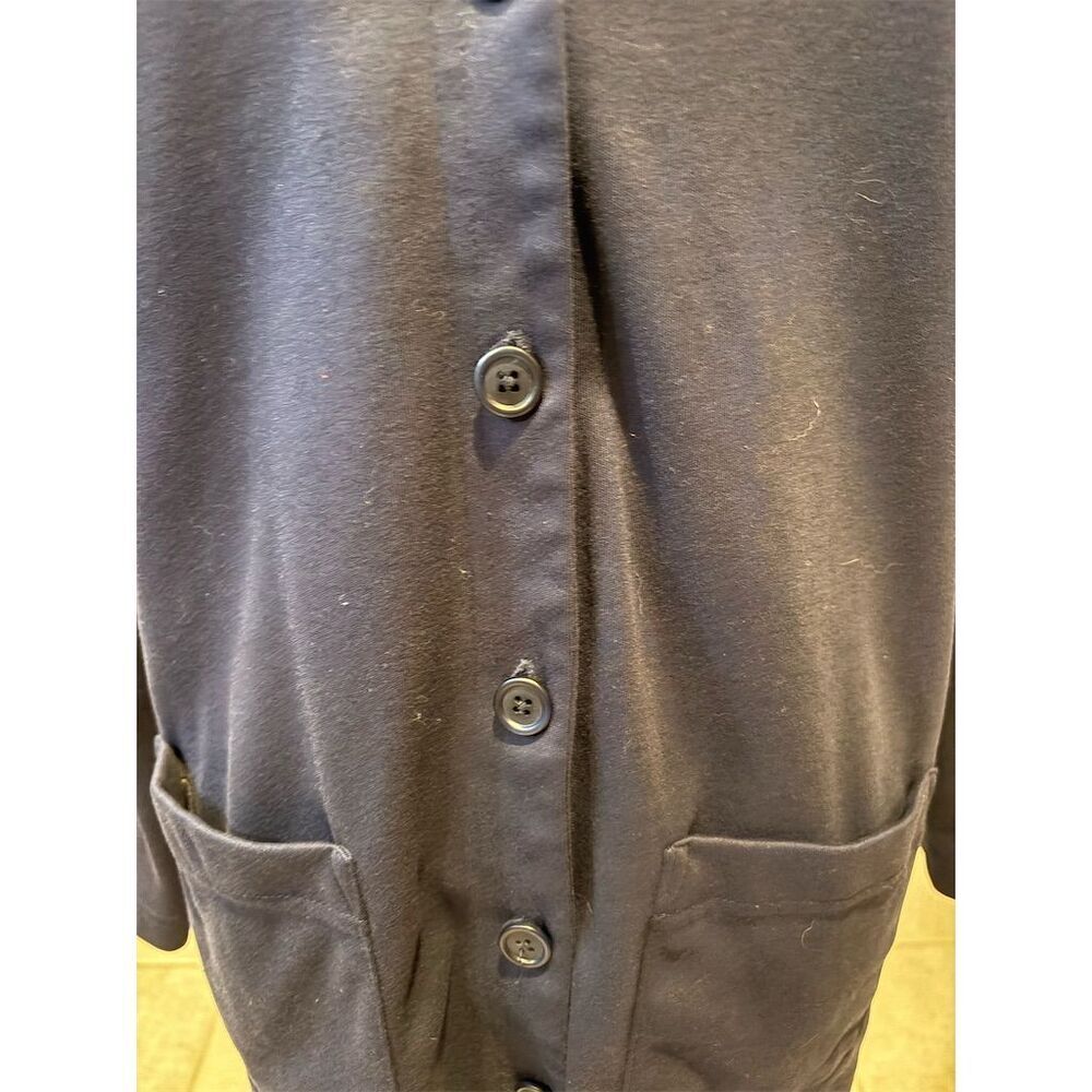 Lands' End Women's Small Navy Blue Cardigan Sweater V-Neck Long Sleeve - Picture 3 of 9